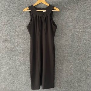 Calvin Klein Womens Sleeveless Sheath Dress Size 12 Black Career Office